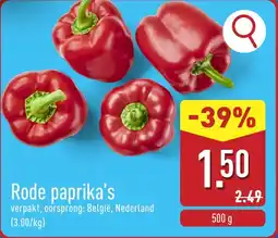 ALDI Rode paprika's aanbieding
