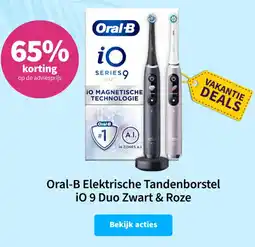 Plein.nl Oral-B Elektrische Tandenborstel iO 9 Duo Zwart & Roze aanbieding