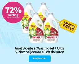 Plein.nl Ariel Vloeibaar Wasmiddel + Ultra Vlekverwijderaar aanbieding