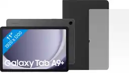 Coolblue Samsung Galaxy Tab A9 Plus 11 inch 64GB Wifi Grijs + Beschermpakket aanbieding