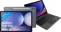 Coolblue Samsung Galaxy Tab S10 Plus 12,4 inch 256GB Wifi en 5G Grijs + BlueBuilt Hoes AZERTY aanbieding