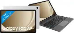 Coolblue Samsung Galaxy Tab A9 Plus 11 inch 128GB Wifi Zilver + BlueBuilt Toetsenbord Hoes AZERTY aanbieding