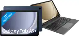 Coolblue Samsung Galaxy Tab A9 Plus 11 inch 128GB Wifi Blauw + BlueBuilt Toetsenbord Hoes AZERTY aanbieding