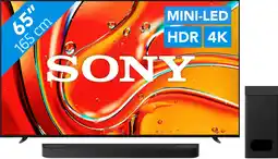 Coolblue Sony 65 Bravia 7 4K QLED XR Mini-LED (2024) + Sony Bravia Theatre Bar 6 Noir aanbieding