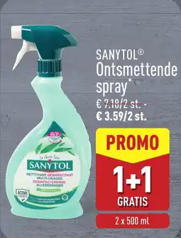 ALDI Sanytol ontsmettende spray aanbieding
