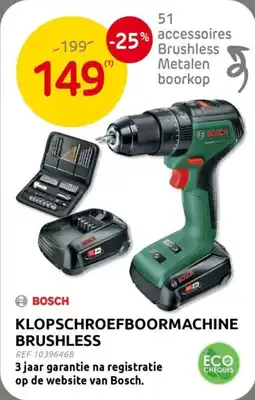 Brico Bosch klopschroefboormachine brushless aanbieding