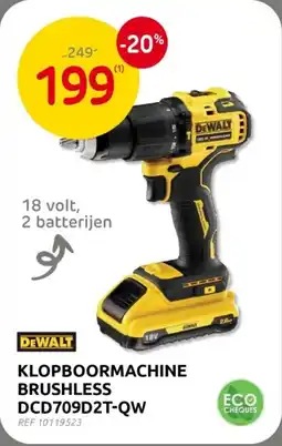 Klopboormachine brushless DCD709D2T-QW