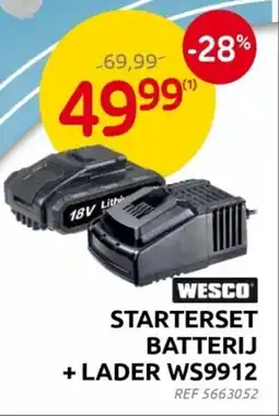Wesco starterset batterij + lader WS9912