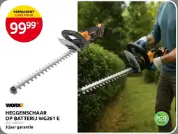 Brico Worx heggenschaar op batterij WG261 E aanbieding