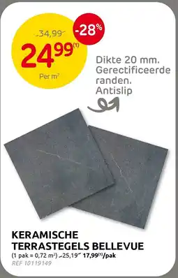 Brico Keramische terrastegels bellevue aanbieding