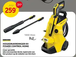 Brico Hogedrukreiniger K4 power control home aanbieding