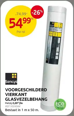 Brico Sencys Voorgeschilderd Vierkant Glasvezelbehang aanbieding