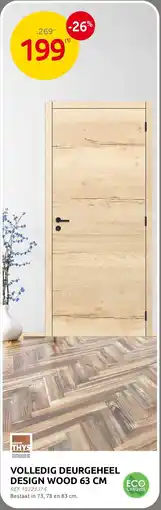 Volledig deurgeheel design wood