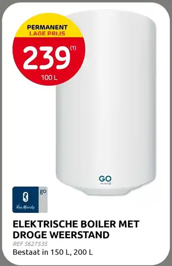 Brico Elektrische boiler met droge weerstand aanbieding