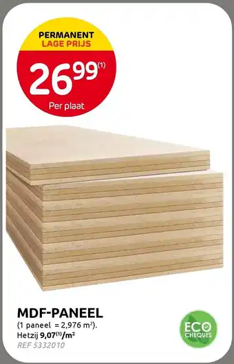 Brico Mdf-paneel aanbieding