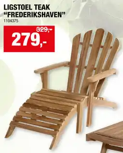 Hubo Ligstoel teak frederikshaven aanbieding