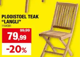 Hubo Plooistoel teak langli aanbieding