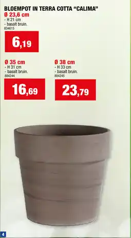 Hubo Bloempot in terra cotta calima aanbieding