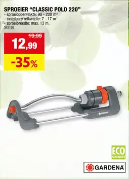Hubo Sproeier classic polo 220 aanbieding
