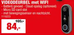Hubo Videodeurbel met wifi aanbieding