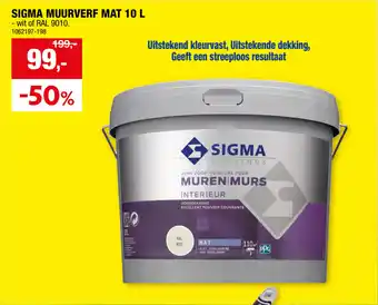 Hubo Sigma muurverf mat aanbieding