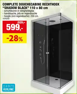 Hubo Complete douchecabine rechthoek shadow black aanbieding