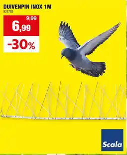 Hubo Scala Duivenpin inox aanbieding