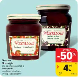 Carrefour Gamma Nostalgie aanbieding