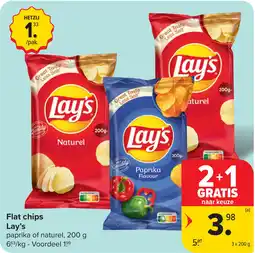 Carrefour Flat chips Lay's aanbieding