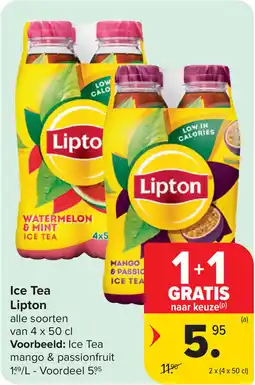 Carrefour Ice Tea Lipton aanbieding