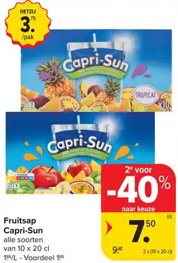 Carrefour Fruitsap Capri-Sun aanbieding
