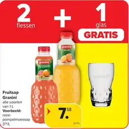 Carrefour Fruitsap Granini aanbieding