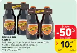 Carrefour Gamma bier Kasteel aanbieding