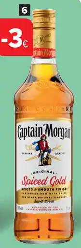 Carrefour Rum Spiced Gold Captain Morgan aanbieding