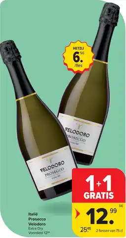 Carrefour Italië Prosecco Velodoro aanbieding