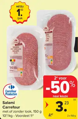 Carrefour Salami Carrefour aanbieding