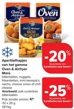 Carrefour Aperitiefhapjes van het gamma Oven & Airfryer Mora aanbieding