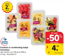 Carrefour Fruitmix in rechthoekig bakje Carrefour aanbieding