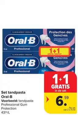 Carrefour Set tandpasta Oral B aanbieding