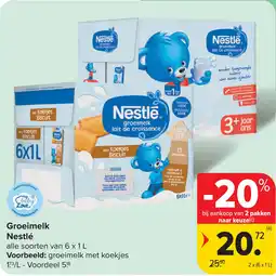 Carrefour Groeimelk Nestlé aanbieding