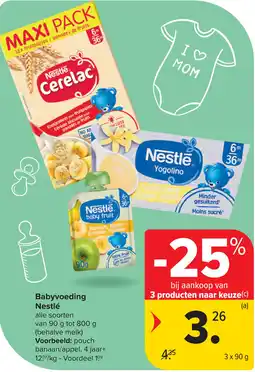 Carrefour Babyvoeding Nestlé aanbieding