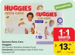 Carrefour Gamma Extra Care Huggies aanbieding