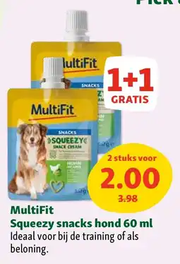 Maxi Zoo MultiFit Squeezy snacks hond 60 ml aanbieding
