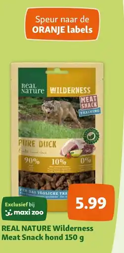 Maxi Zoo REAL NATURE Wilderness Meat Snack hond 150 g aanbieding