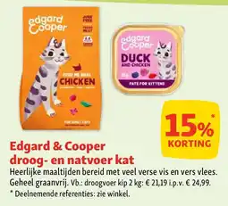 Maxi Zoo Edgard & Cooper droog- en natvoer kat aanbieding