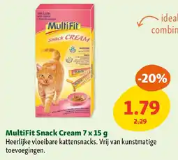 Maxi Zoo MultiFit Snack Cream 7 x 15 g aanbieding
