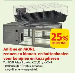 Maxi Zoo AniOne en MORE rennen en binnen- en buitenkooien voor konijnen en knaagdieren aanbieding