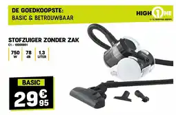 Electro Depot High One STOFZUIGER ZONDER ZAK C1 aanbieding
