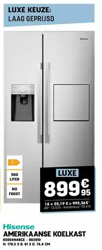 Electro Depot Hisense AMERIKAANSE KOELKAST RS694N4BCE aanbieding