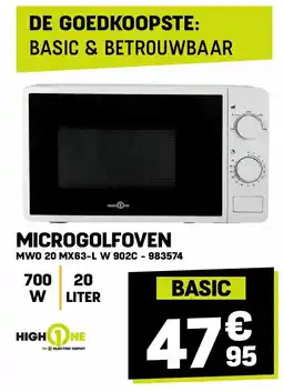 Electro Depot High One MICROGOLFOVEN MWO 20 MX63-L W 902C aanbieding